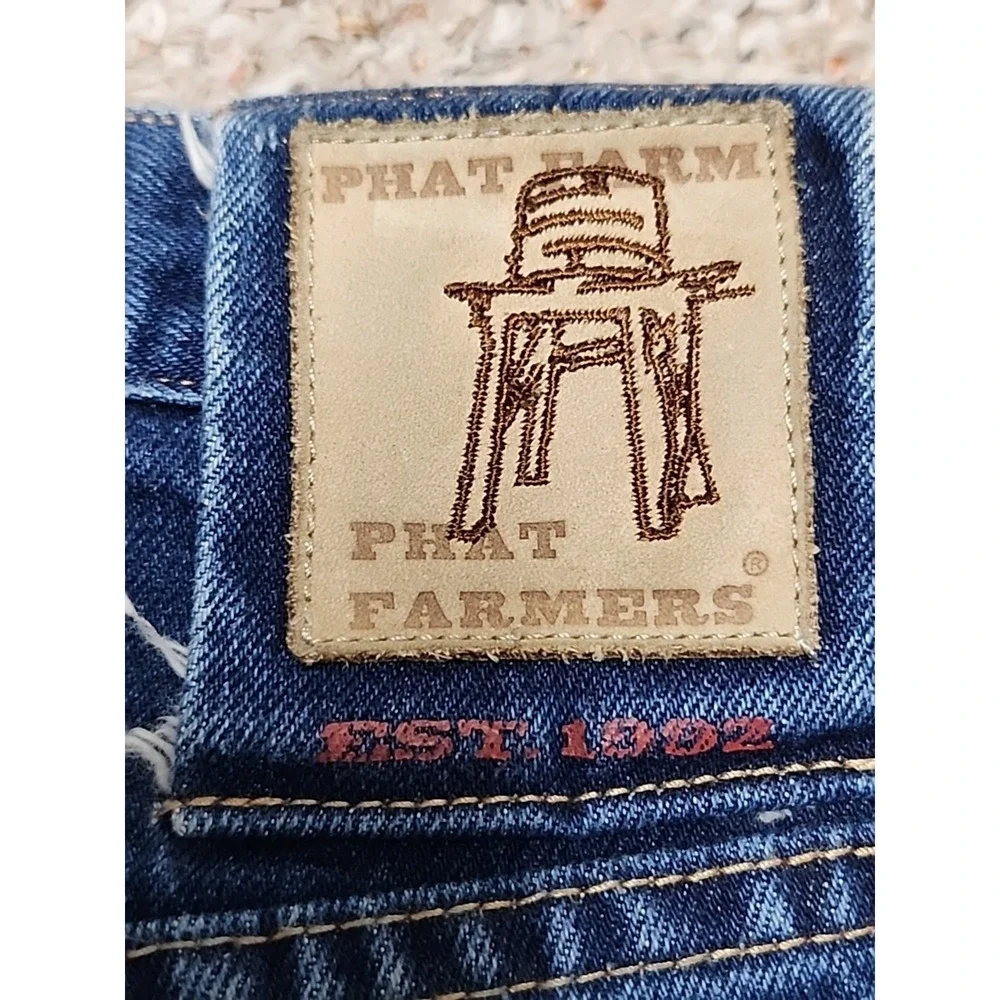 Vintage Phat Farm Jeans Mens 34x34‎ Hip Hop Baggy 90s Y2K 34x30 Actual